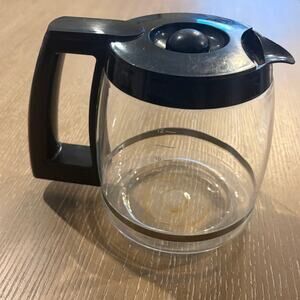 Cuisinart 12 Cup Coffee Maker Replacement Carafe Glass Pot Black Stainless